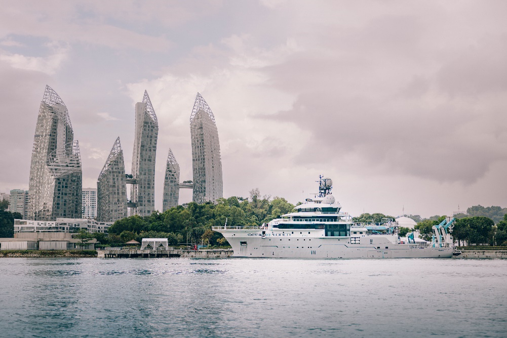 OceanXplorer is currently berthed at Marina at Keppel Bay in Singapore.